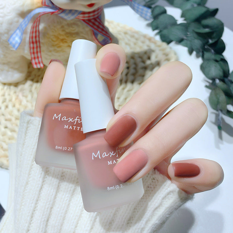 2023 new nail polish spring and summer color water-based matte nail polish cannot be peeled off and dried naturally, suitable for pregnant women