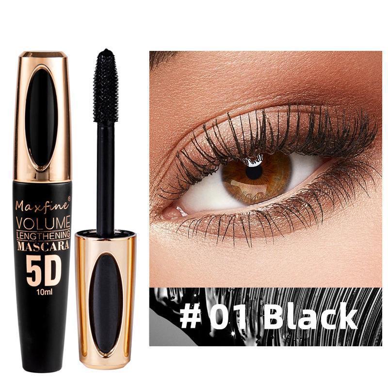 Cross-border makeup MAXFINE 5D mascara set wholesale waterproof and sweat-proof non-smudged lengthening primer in multiple colors