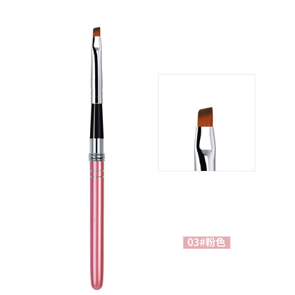 Cross-border nail art painting pen, pull-line pen, carved light therapy pen, multi-color metal pen holder, detachable cover brush set