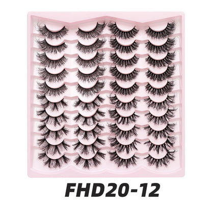 DINGSEN false eyelashes factory cross-border stable supply 20 pairs of eyelashes short three-dimensional eyelashes European and American