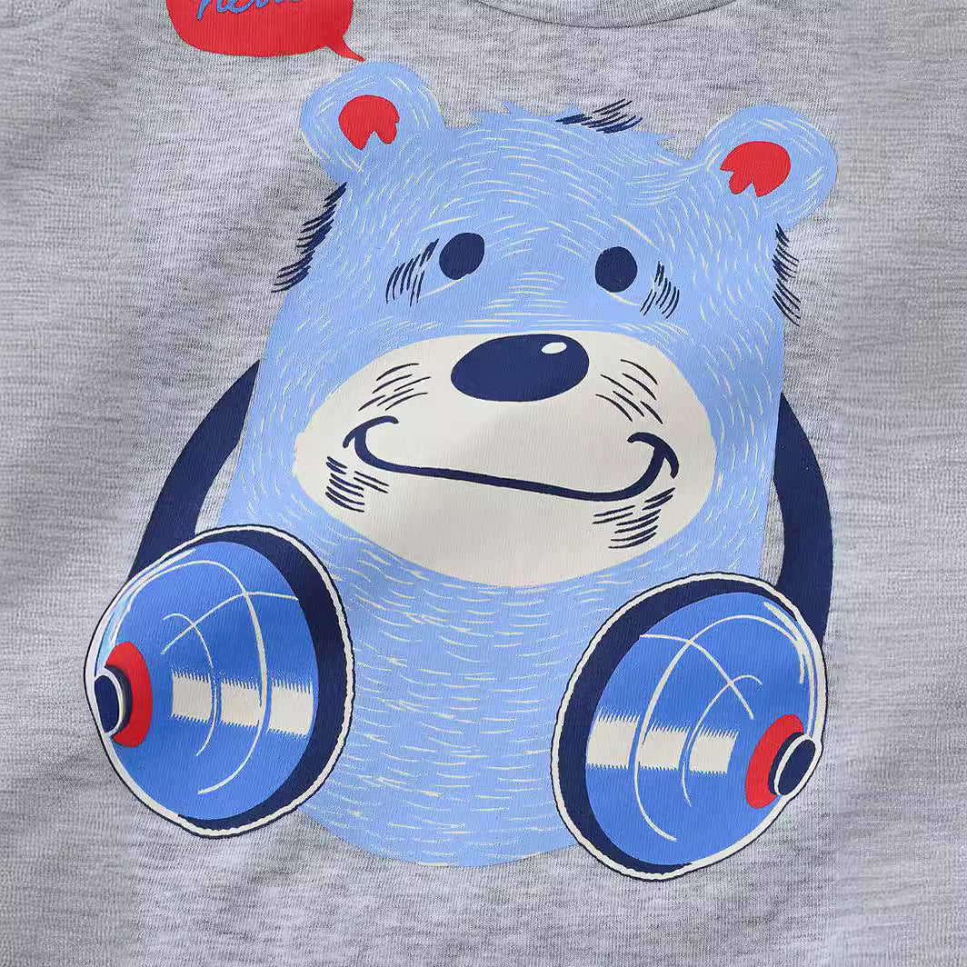 Factory children's clothing cartoon T-shirt summer children's casual T-shirt knitted round neck boy top one piece delivery 