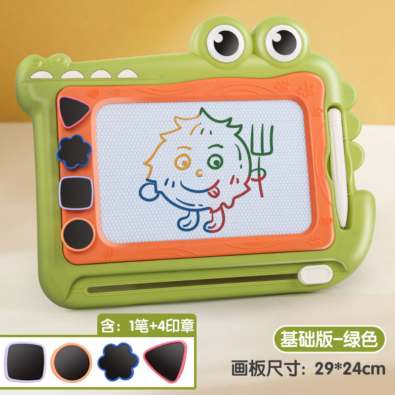 Little crocodile color magnetic drawing board handwriting board cross-border wholesale kindergarten baby magnetic writing board toys