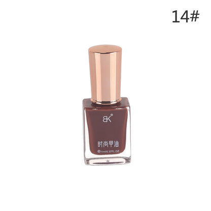 bk summer new style net red 36 colors fashion oily nail polish can not be peeled off without baking long-lasting not easy to fall off white wholesale