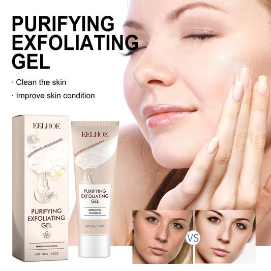 EELHOE Exfoliating Scrub Gel Facial Deep Cleansing Pore Hydrating Oil Control Refreshing Exfoliating Gel 