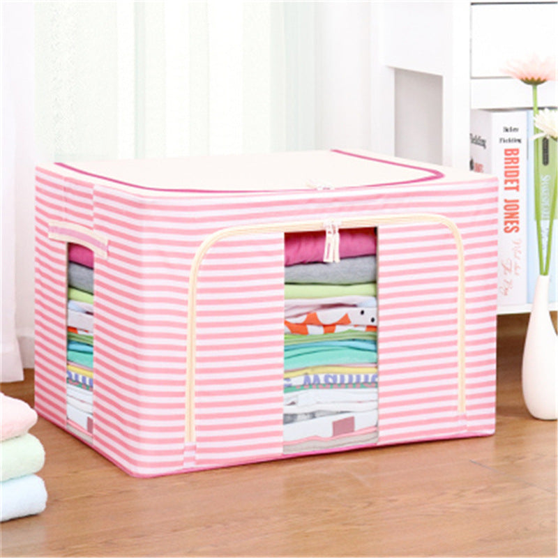 Clothes Storage Box Box Basket Artifact Household Fabric Folding Wardrobe Toy Organizing Bag Dormitory Storage Box 