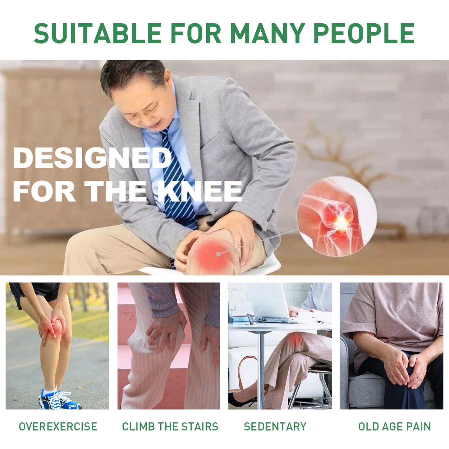 Jaysuing Knee Joint Patch បំបាត់​ការ​ឈឺ​ឆ្អឹងខ្នង​និង​ស្មា​និង​ការ​ឈឺ​ចាប់​ Patch Lumbar Disc Body Care Patch 