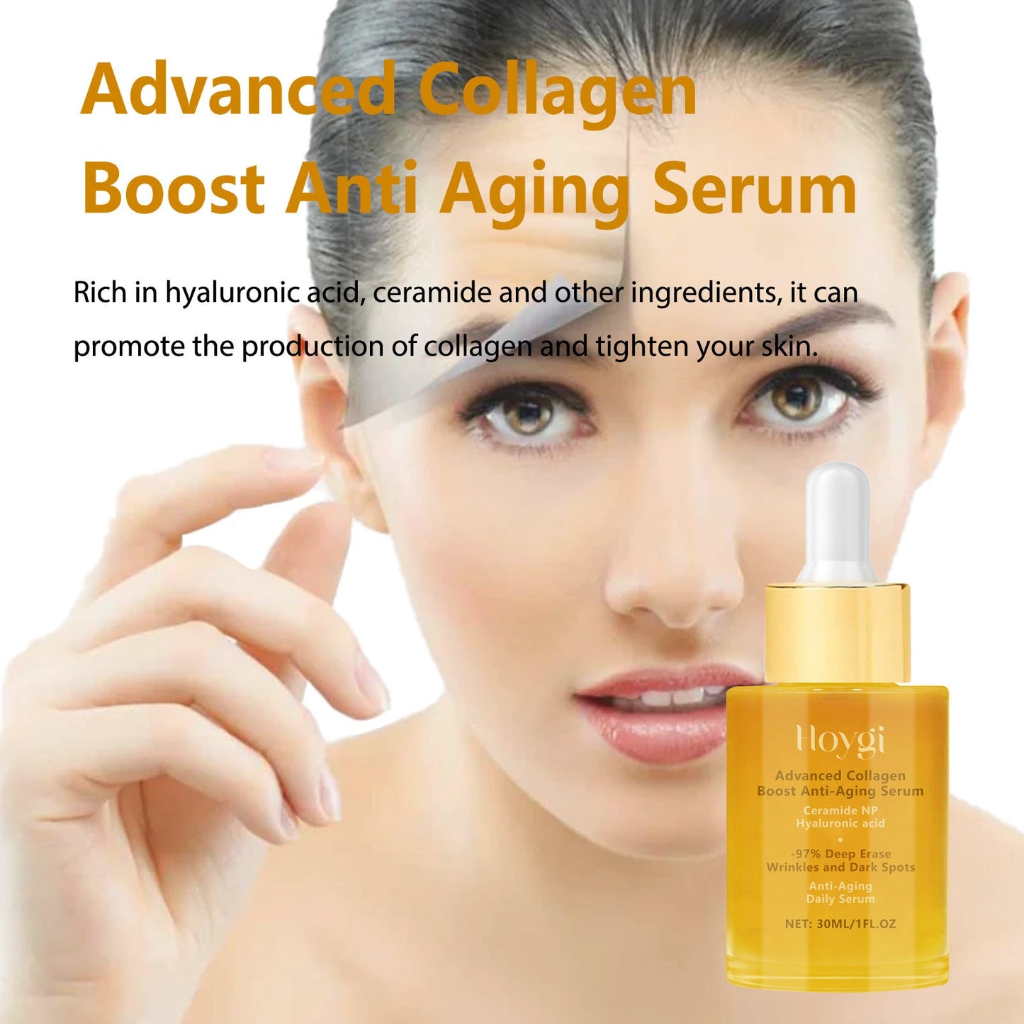 Hoygi collagen anti-wrinkle essence moisturizing and hydrating to reduce fine lines and firm the face to elasticize the skin 