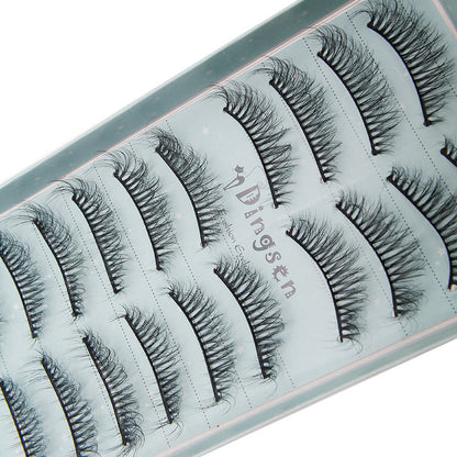 DINGSEN false eyelashes factory 10 pairs of 3D three-dimensional multi-layer eyelashes natural thick curled eyelashes