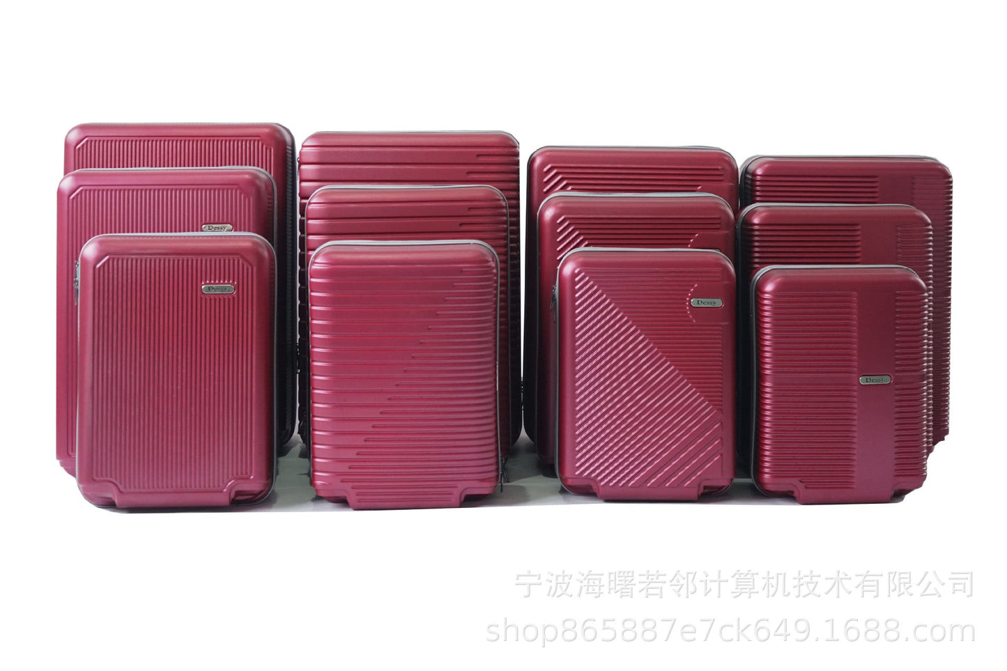 Semi-finished factory direct supply ABS 12-piece universal wheel business travel suitcase luggage trolley case cabin suitcase 