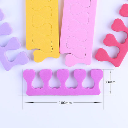 Nail art tools sponge finger separator finger divider peach heart finger cotton novice nail polish artifact spot