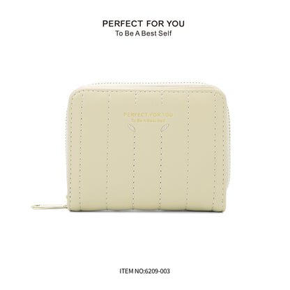 foreveryoung short PU soft leather wallet ladies two-fold zipper simple card holder high-end short wallet wholesale 