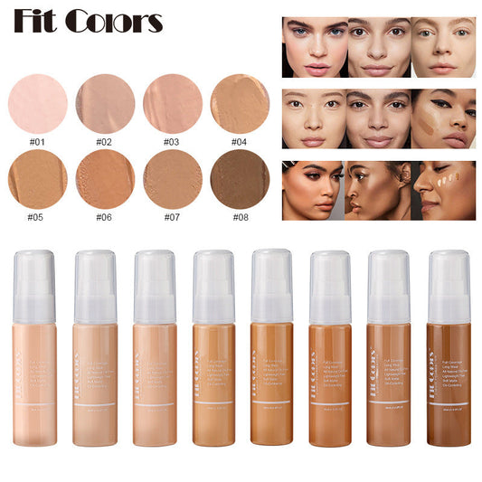 Fit Colors 8-color foundation is easy to spread and lasts for a long time. Matte concealer and contour foundation. European and American cosmetics cross-border