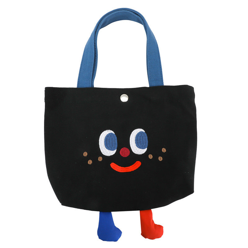 2024 early spring new children's canvas bag cartoon cute soft three-dimensional lunch bag Korean version girl handbag