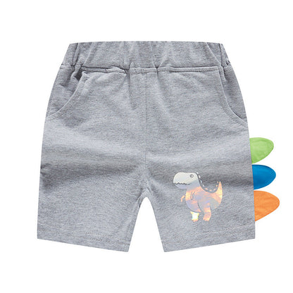 be top boys pants cartoon dinosaur summer children shorts thin baby five-point casual pants one piece