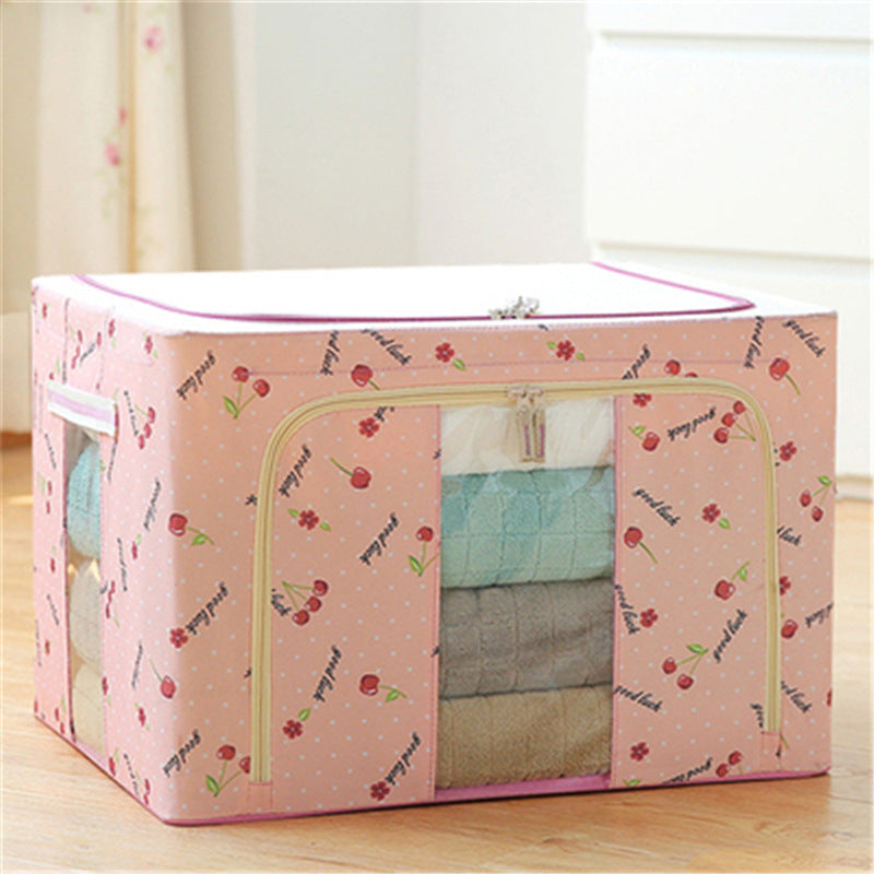 Clothes Storage Box Box Basket Artifact Household Fabric Folding Wardrobe Toy Organizing Bag Dormitory Storage Box 