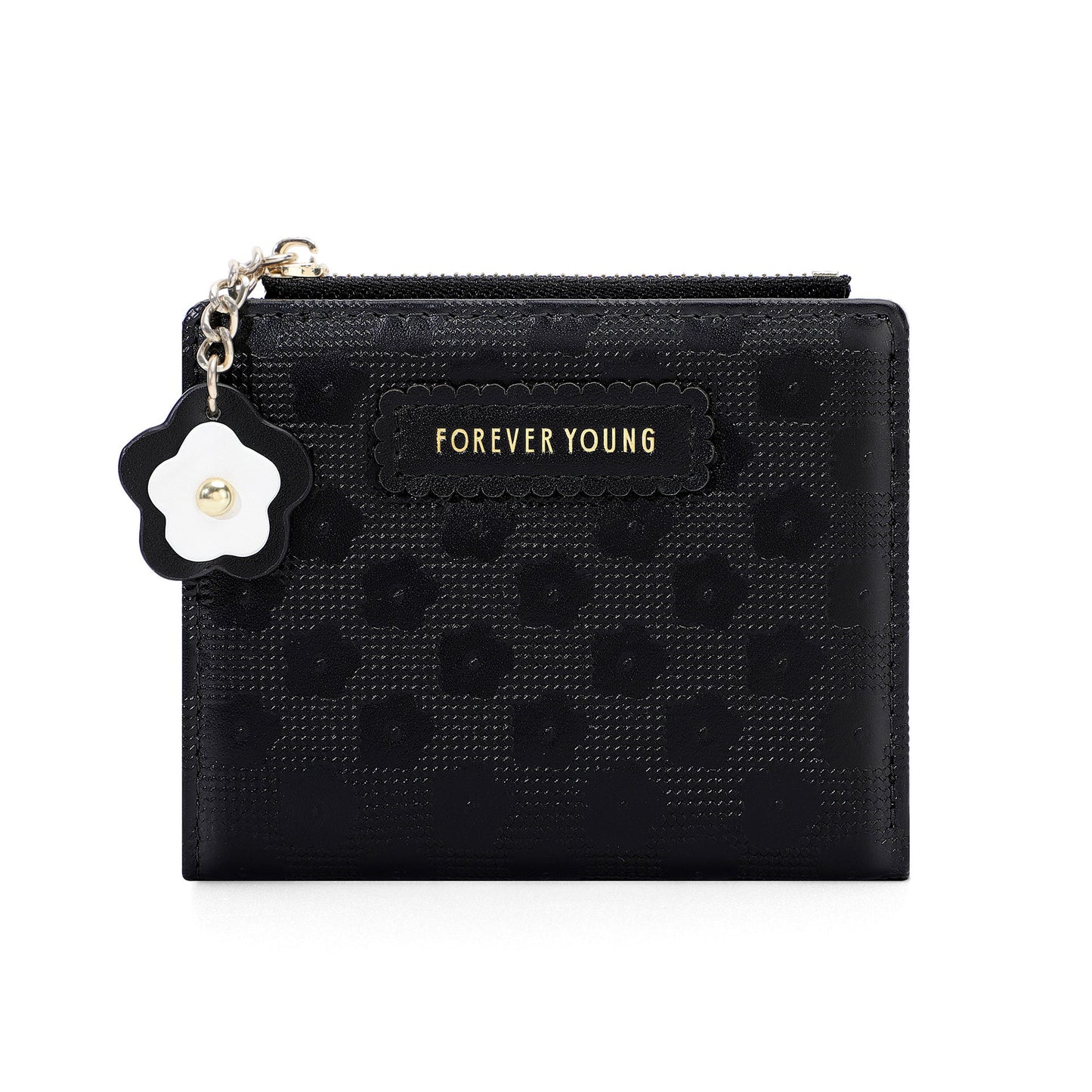 forever young new style women's wallet short Korean style fashion pu coin purse cross-border 20% off card bag 