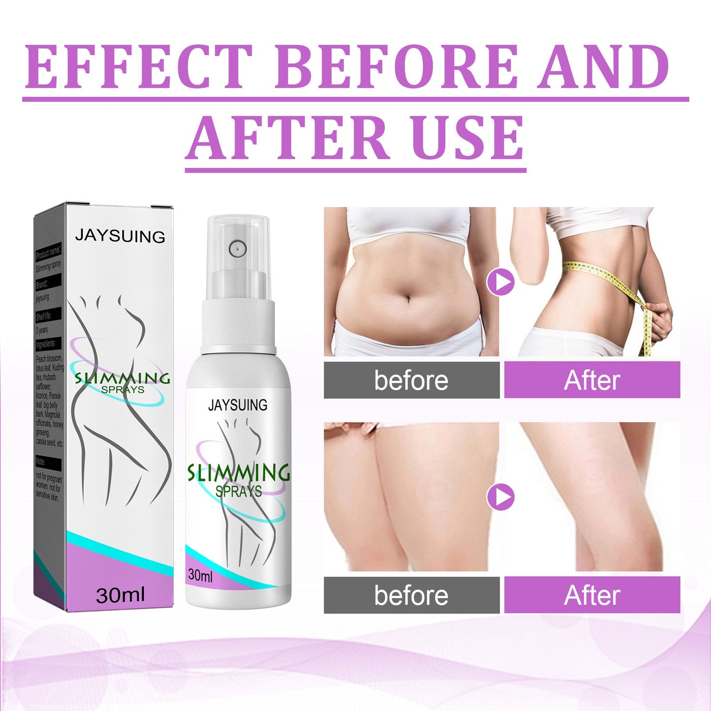 Jaysuing body shaping spray firming belly tummy tummy big belly shaping body firming skin shaping spray 