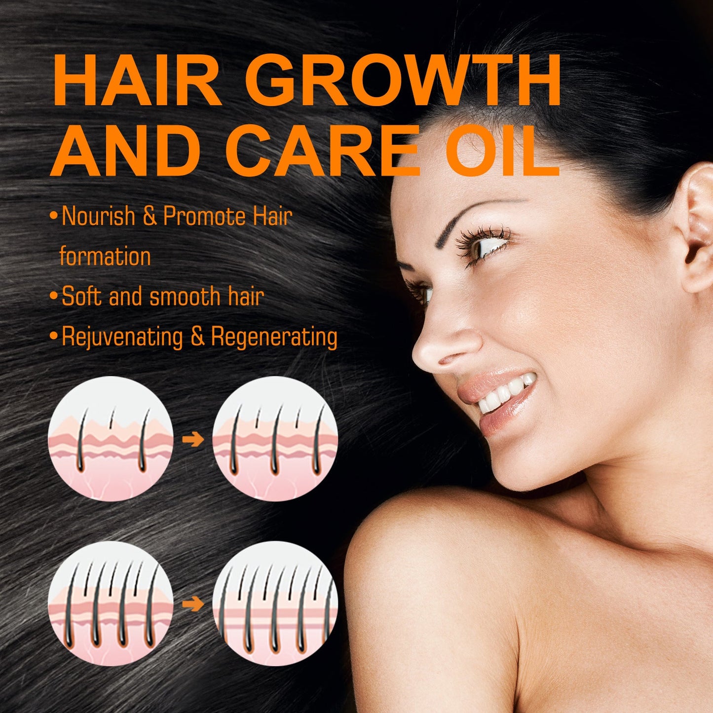 Hoegoa hair care oil repairs dry hair, deeply moisturizes and softens hair without knots. 