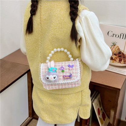 New Style Princess Pearl Portable Coin Purse Fashion Chain Children's Shoulder Bag Cartoon Cute Coin Bag