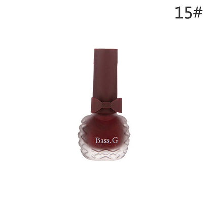 Dongbei Shijie matte matte seven-day non-peelable water-based nail polish waterproof plum color student whitening nail polish