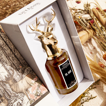 Douyin Women's Animal Head Perfume Gift Box Delivery Fox Elk Head Men's Perfume Wholesale Internet Celebrity Perfume Same 