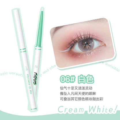 NOVO Color-Cooling Soft Eyeliner Gel Pencil is extremely fine and smooth to the touch. It can be applied naturally and not easily blurred. 