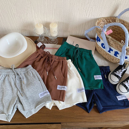 Children's shorts 2023 Bangcheng summer style boys and small children's Korean style stylish label shorts sports casual pants F0187