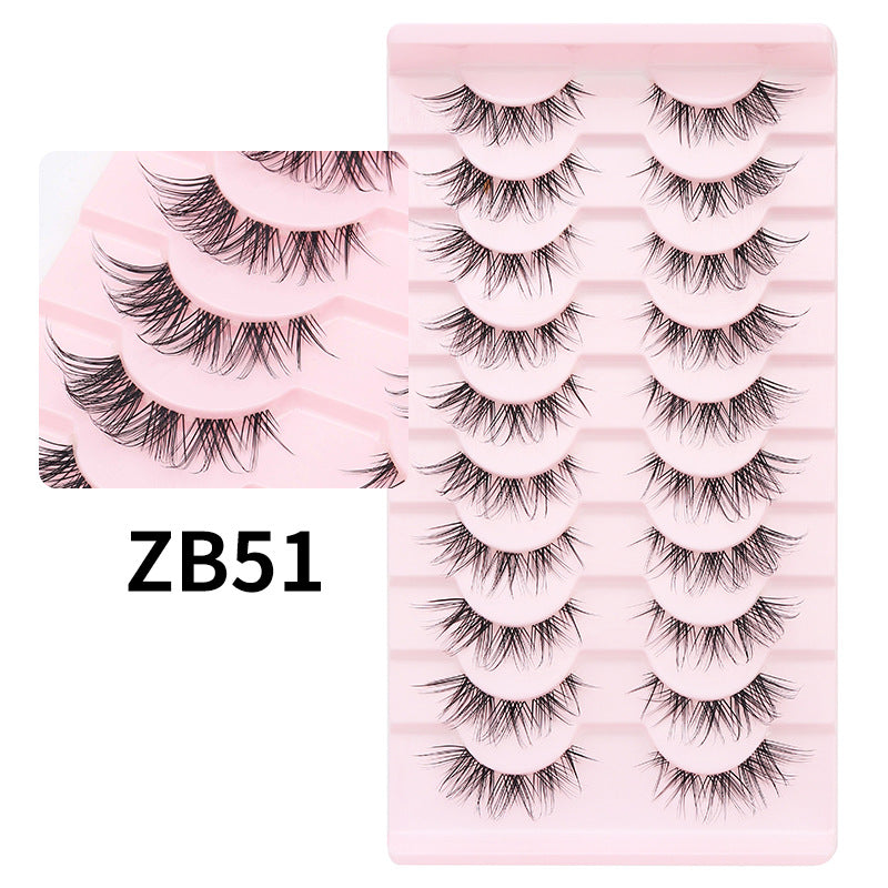 DINGSEN false eyelashes factory cross-border single fish line stem segmented eyelashes net red fox series one-piece eyelashes