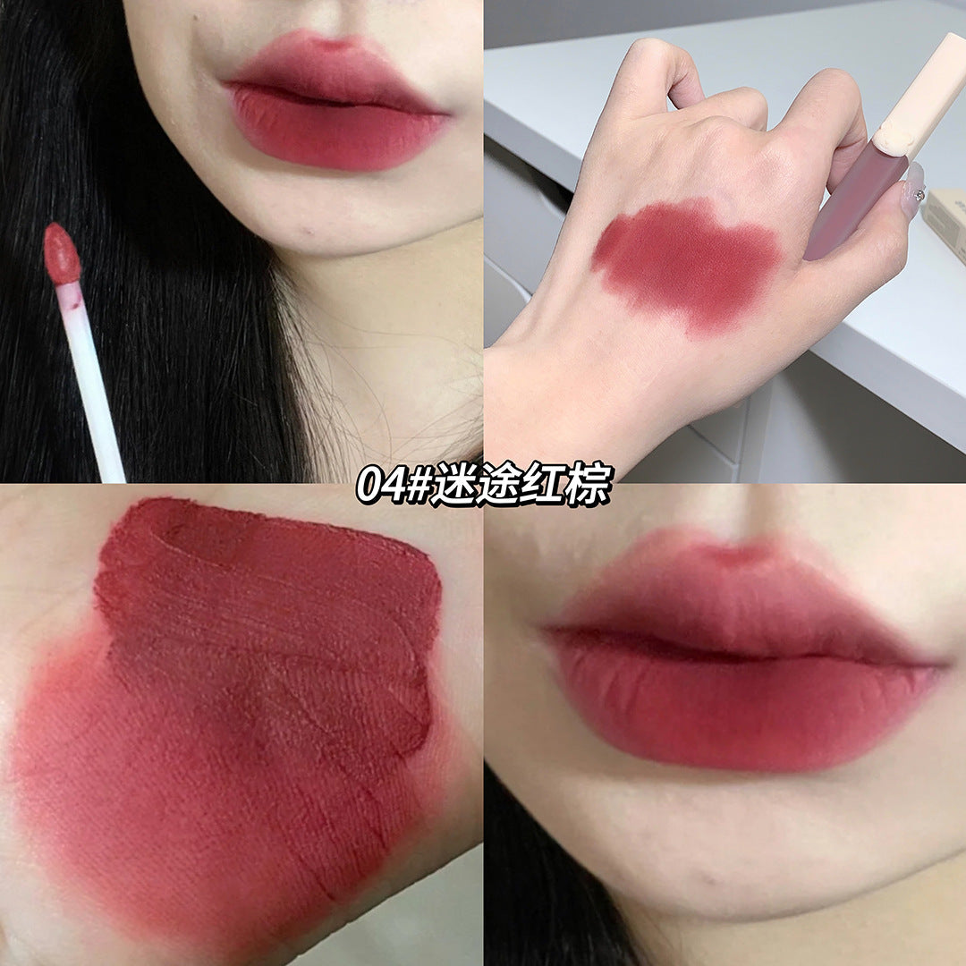 Gogo Bear Air Lip Mud Velvet Matte Matte Lipstick Whitening Not Easy to Stain Cup Long-lasting Makeup Student Affordable Lip Gloss