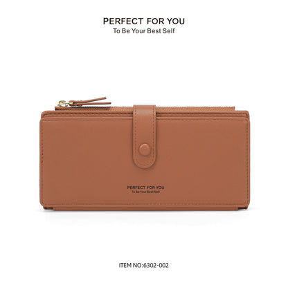 Perfect For You New Women's Wallet Fashion Korean Style Long Large Capacity Zipper Wallet Clutch 