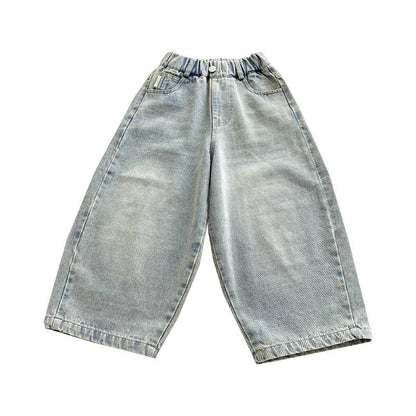 Boys pants children's autumn jeans baby casual trousers 2024 spring and autumn new boys stylish straight pants