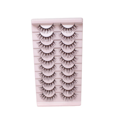 DINGSEN false eyelashes factory cross-border stable supply 10 pairs of DD holiday eyelashes Russian curling set