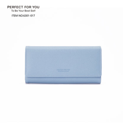 perfect for you wallet women's long PU simple fashion accordion large capacity clutch wallet 