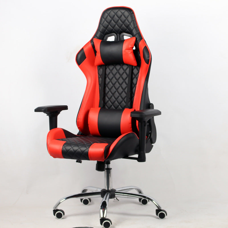 Gaming chair plaid fabric 4D armrest cushion shaped sponge lifting and rotating gaming chair 781