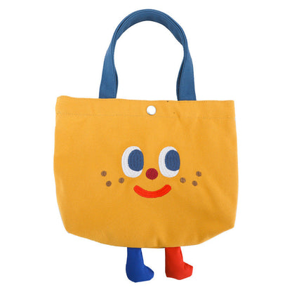 2024 early spring new children's canvas bag cartoon cute soft three-dimensional lunch bag Korean version girl handbag