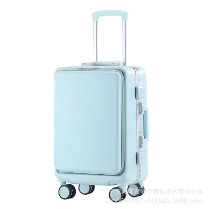 Student trolley suitcase female front opening universal wheel side opening 26 inch men and women boarding bag suitcase male 