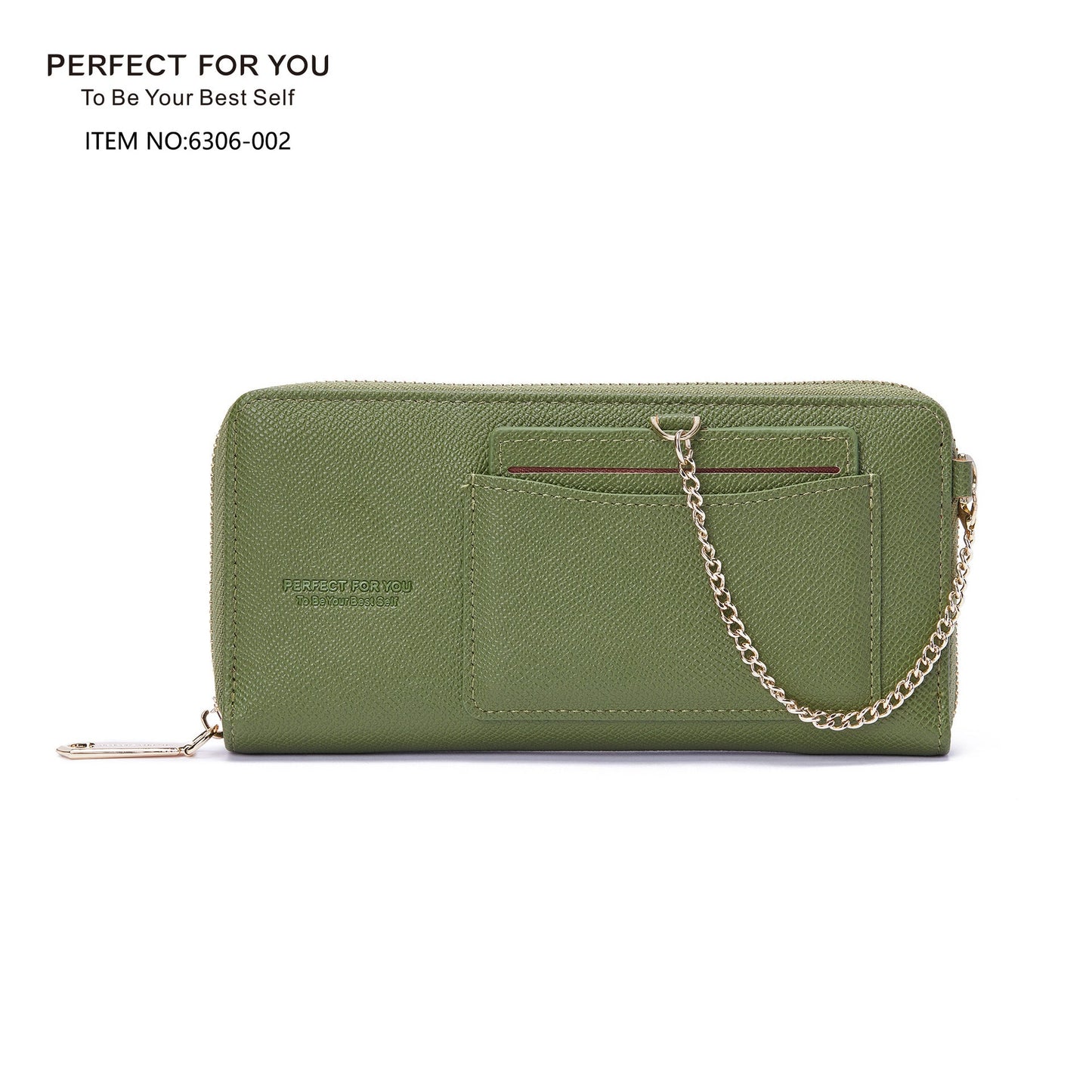 perfect for you long wallet women's zipper large capacity PU fashion clutch bag accordion bag wallet 