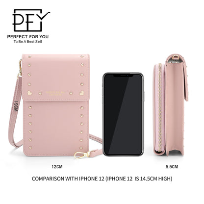 2024 new mobile phone bag Korean women's bag simple and versatile large capacity vertical one-shoulder crossbody mini bag 