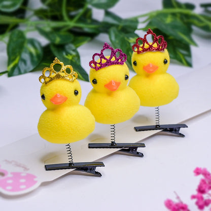 Amazon's new cute artifact yellow duck hairpin hairpin fortune duck spring three-dimensional duck headdress batch