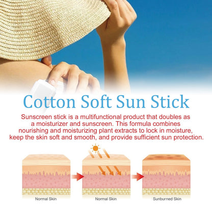 EELHOE Cotton Soft Protective Stick ក្រែមការពារធម្មជាតិ ផ្តល់សំណើម ប្រឆាំងកាំរស្មីយូវី ផ្តល់សំណើមដល់ស្បែក ធ្វើអោយស្បែកស 