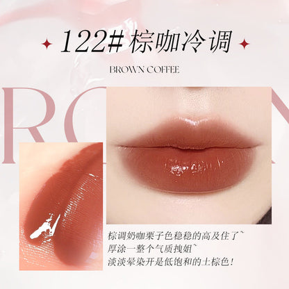 NOVO Sky Realm non-stick lip glaze water-glossy mirror pout lip waterproof non-fading pseudo lipstick តម្លៃសមរម្យ 