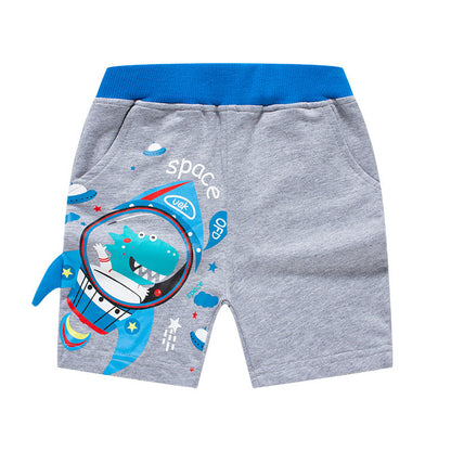 2024 children's pants dinosaur cartoon casual cotton boy shorts baby shorts Korean style one piece delivery