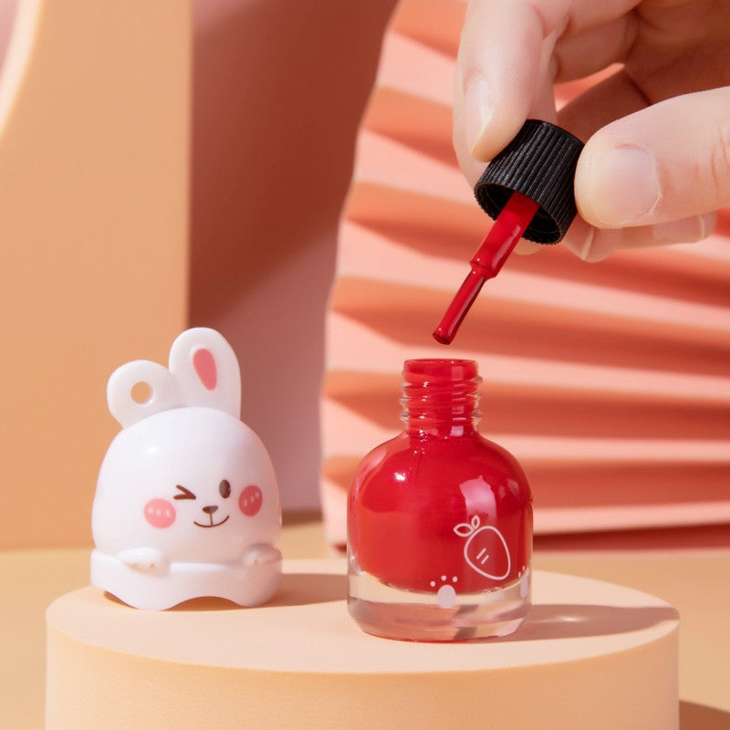 Cute rabbit whitening nail polish water-based, odorless, quick-drying, no-bake, versatile, cute, natural, novice, wholesale factory