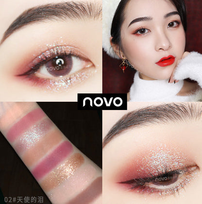 Makeup Novo5290 Fantasy Elf Eight-color Eyeshadow Palette Earth Color Nude Makeup Pearlescent New Glitter Aili Manufacturer