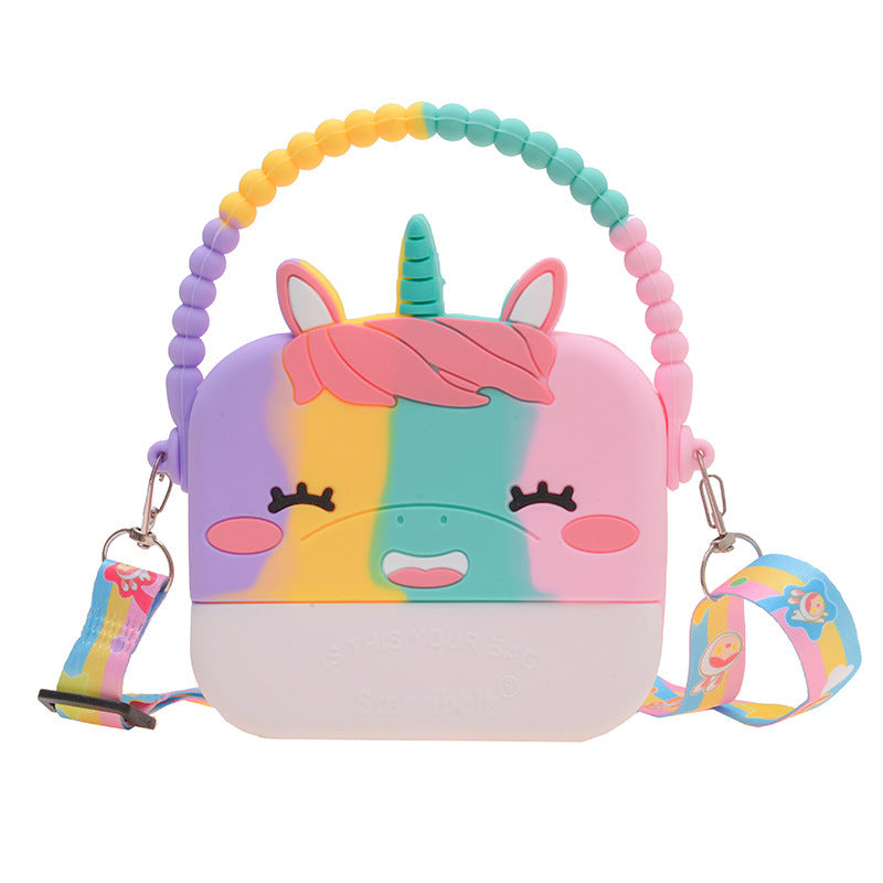 Children's Silicone Shoulder Bag New Style Girls Coin Purse Cartoon Cute Messenger Bag Accessories Children's Bag Wholesale