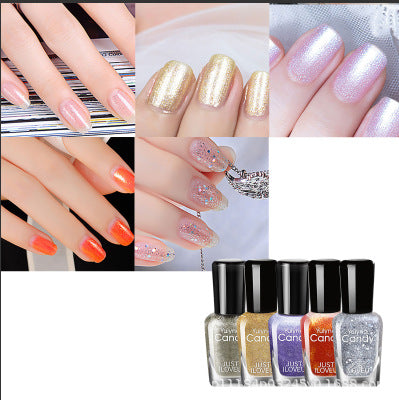 Yu Linna cross-border wholesale factory direct sales can not be peeled off a piece of toe nail polish set without baking