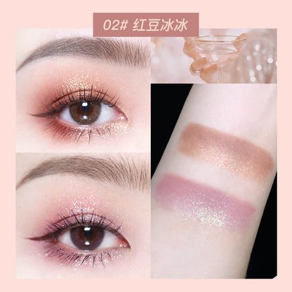 NOVO Symphony Gradient Double-ended Eyeshadow Stick ដែលមិនជ្រាបទឹក និងមិនប្រតាកងាយស្រួលក្នុងការប្រើ ក្នុងដើមតែមួយមានពីរពណ៌ តារាល្បីខាងអ៊ីនធឺណិតកប្រើ 