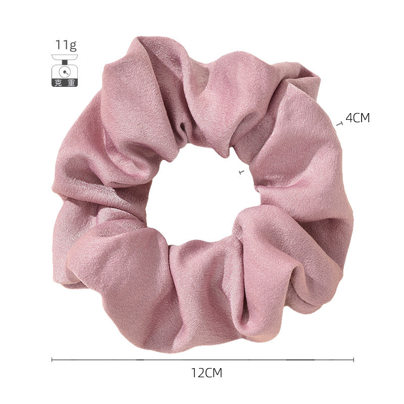 French sausage hair band hair band female Korean cartoon simple hair flower net red solid color cloth sausage hair band Korean version