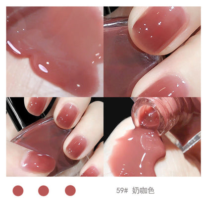 2023 European and American sealing layer does not fade nail color high gloss printing neutral manicure nail polish can be torn off without baking female