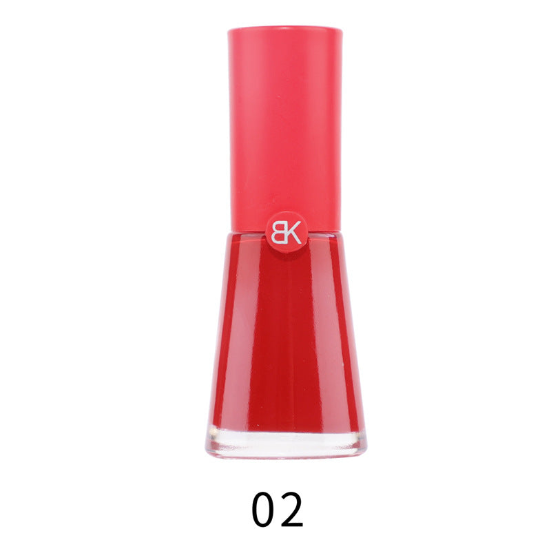 BK unpeelable new water-based nail polish pure color free baking autumn and winter style white macaron lemon 9.5ml 